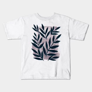 Black branches - neutral background Kids T-Shirt